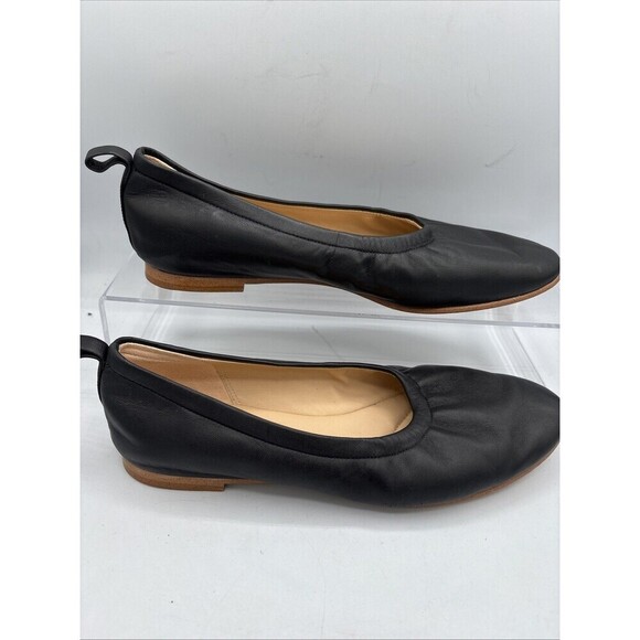 Clarks Mia Womens Black Leather Ballet Flats Sz 7.5 M Cushion Plus Grace Slip On - Picture 4 of 9